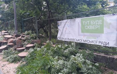 Підлеглі Садового продовжують зрізати дерева у Львові