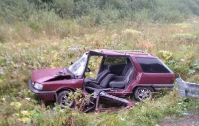 На Львівщині з понівеченої автівки витягнули водія. Фото: ДСНС.