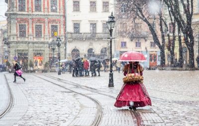 Сніг у Львові. Фото: Твоє місто.