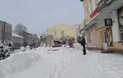 Мостиська засипало снігом. Фото: Галина Сорока