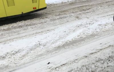 Десятки мешканів Львова вимагають у влади розчистити дороги від снігу. Фото: Зіновій Гузар.
