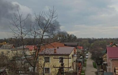 У Львові горить залізничне депо. Фото: Ігор Зінкевич