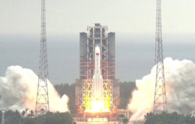 Ракету Long March 5В запустили з китайського міста Веньчан 29 квітня. Фото: CCTV VIA REUTERS