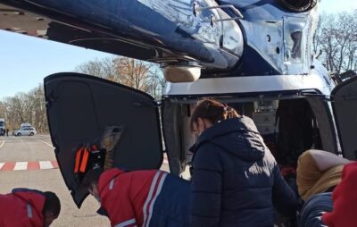 На Львівщині гелікоптер доправив важко травмованого внаслідок ДТП мотоцикліста до лікарні