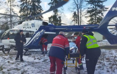 Гелікоптер доставив до Львова літнього пацієнта з підозрою на інфаркт