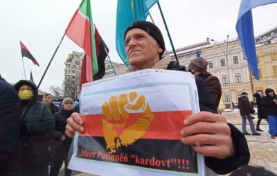У Києві відбувся мітинг проти імперської політики Путіна. Фото: ЦЕНЗОР.НЕТ