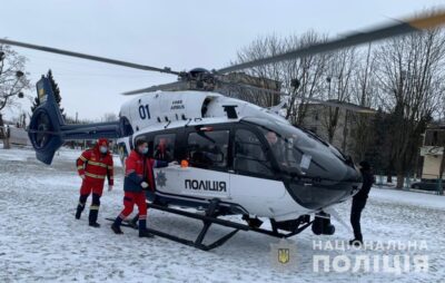 На Львівщині гелікоптер доставив до обласного центру чотирьох пацієнтів у критичному стані