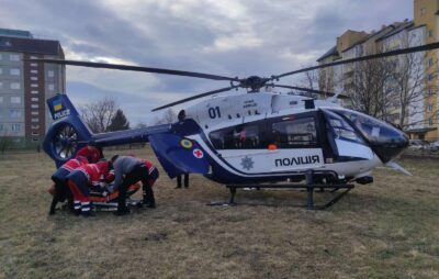 Гелікоптер доставив до Львова пацієнта з інсультом, який потребував екстреної медичної допомоги