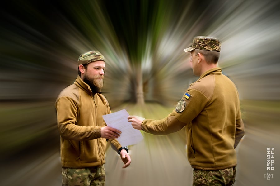 На Львівщині відзначили гвардійців, які повернулися з бойових завдань