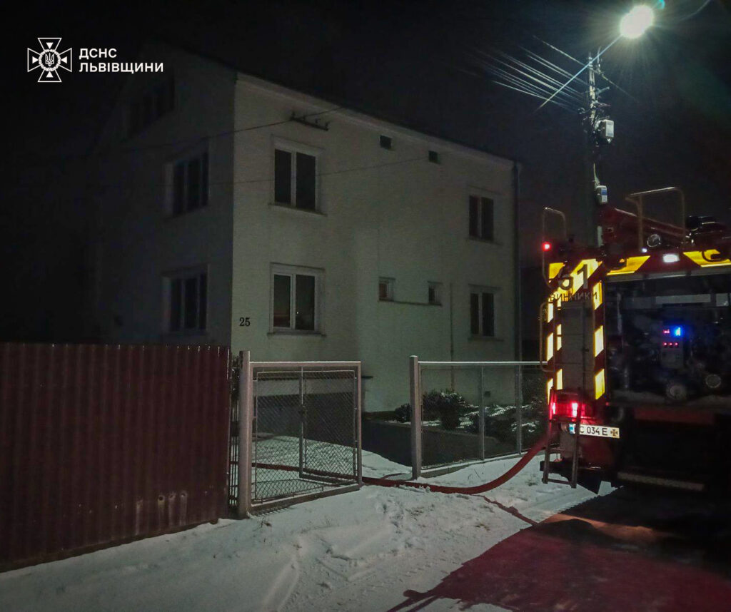 У Винниках горіла сауна