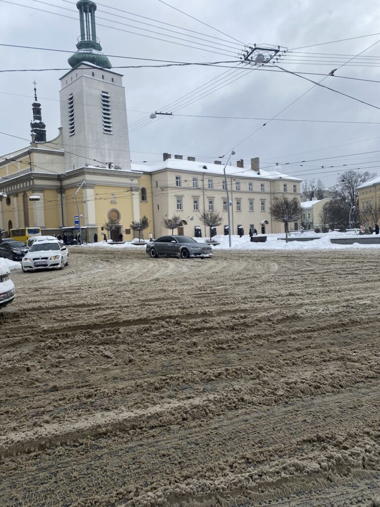 Центр Львова не чистили від снігу