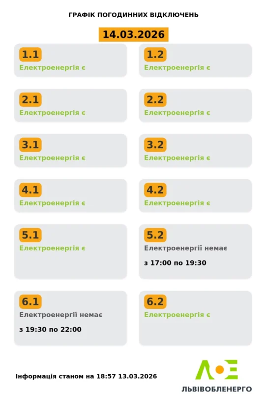 На Львівщині вибірково виключатимуть світло